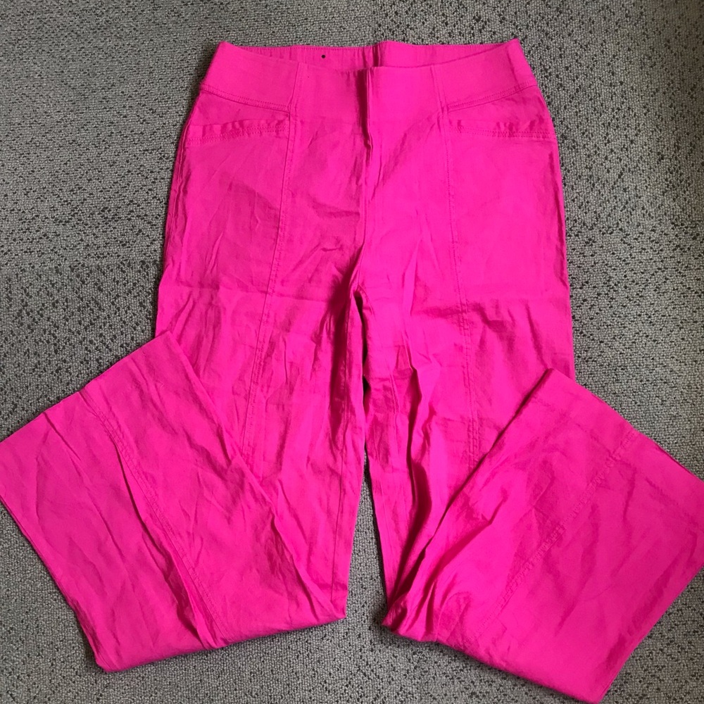 Women’s High-Rise Wide-Leg Pants in Hot Pink